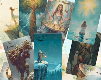 Crabscape Tarot Deck – Beginner Friendly Tarot Cards with Guidebook, Indie Tarot Deck, Spiritual Gift, Intuitive Reading Cards, Unique Tarot