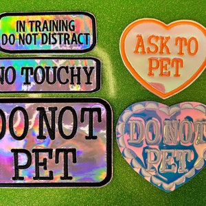 Custom dog harness patches