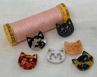 Cat buttons (set of 6)