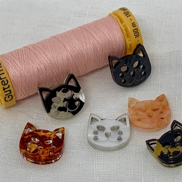 Cat buttons (set of 6)