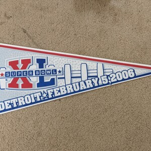 Superbowl XL Wall Pennant / Flag - STEELERS vs SEAHAWKS - Feb 5 2006