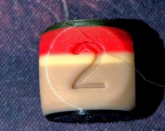 Multi-Colored 3D Printed 6-sided Die / Dice