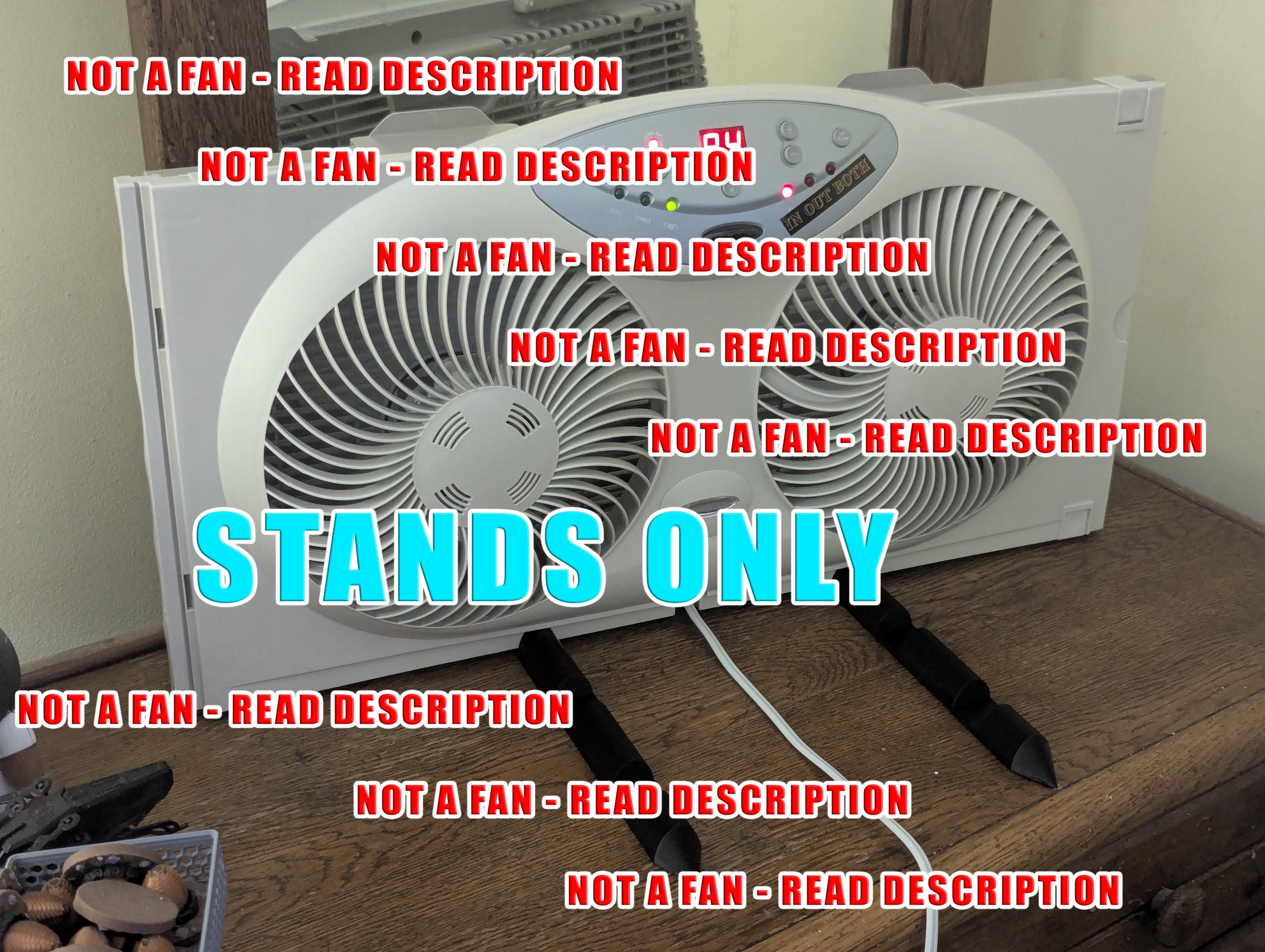 3D Printed Window Fan Stands for Bionaire Fans (Long Version, PLA, Fan Not Included