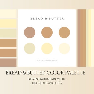 Bread & Butter Color Palette | Brand Palette | Small Business Branding | Wedding Colors | Paint Colors | Logo Design | Neutral Colors