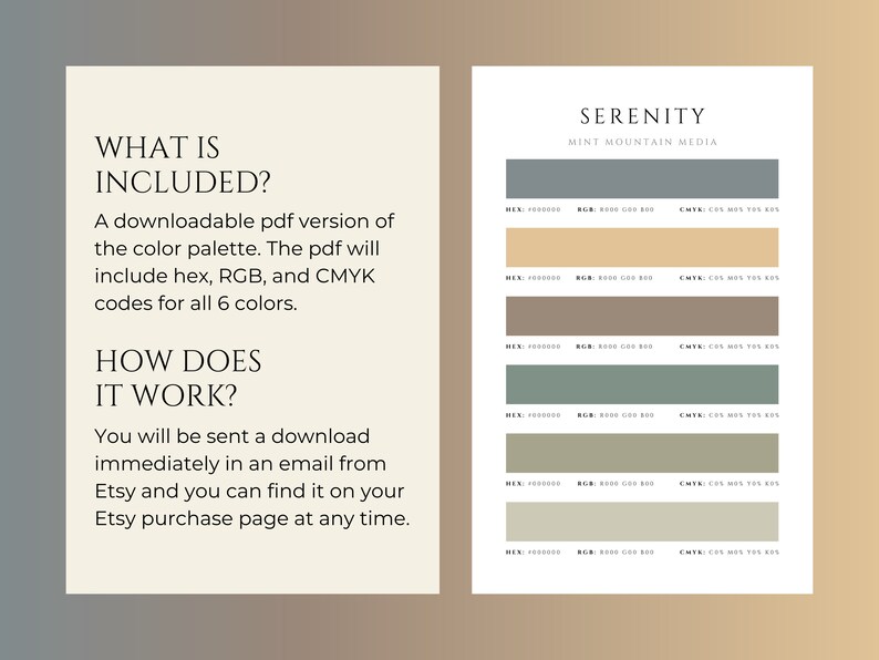 Serenity Color Palette | Brand Palette | Small Business Branding ...