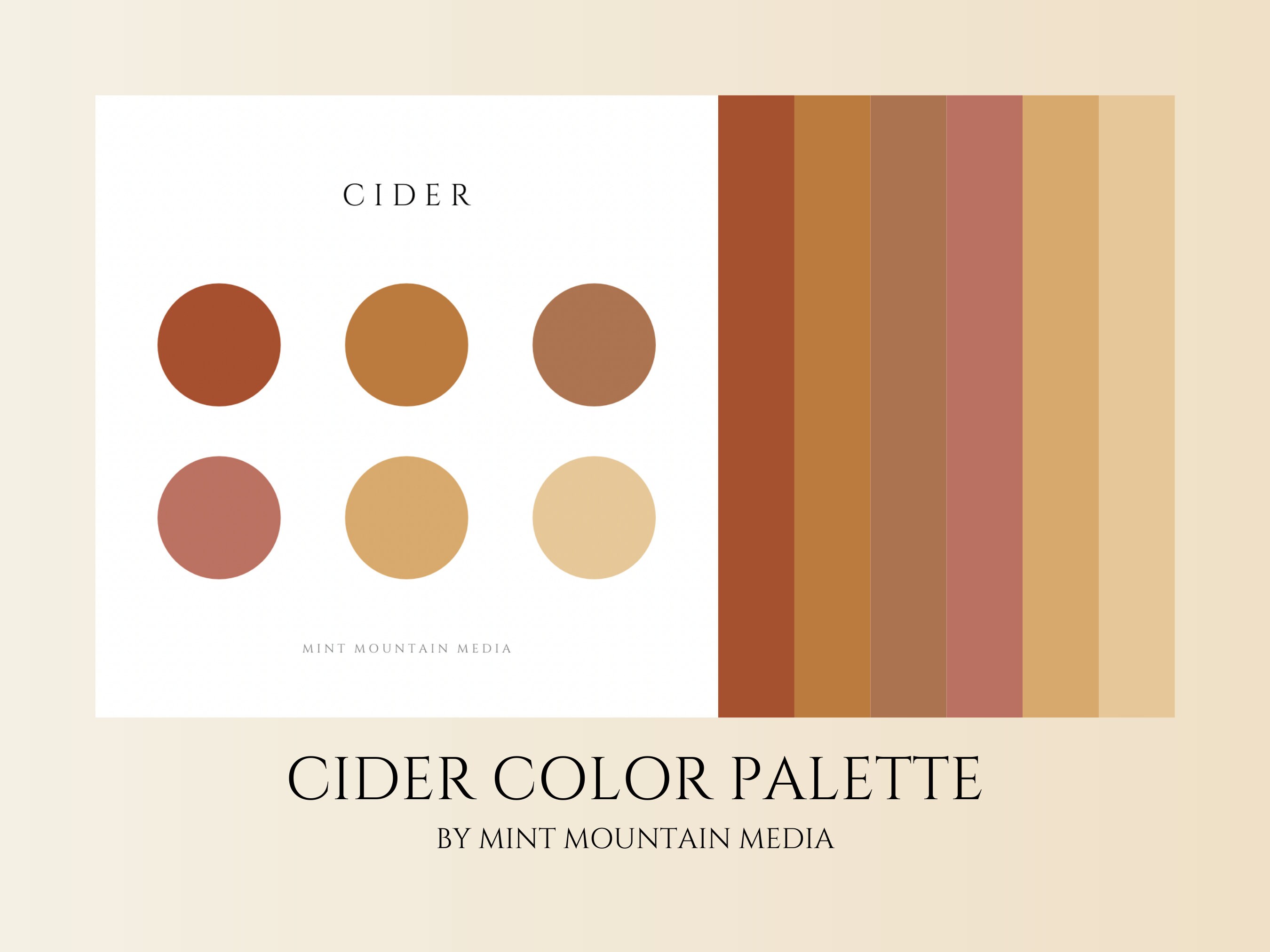 Cider Color Palette Brand Palette Small Business Branding Wedding