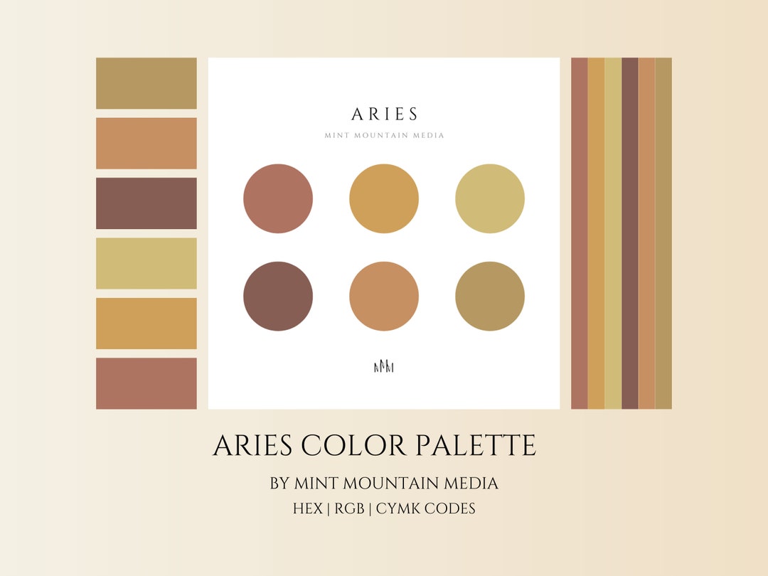 Aries Color Palette | Brand Palette | Small Business Branding | Wedding ...