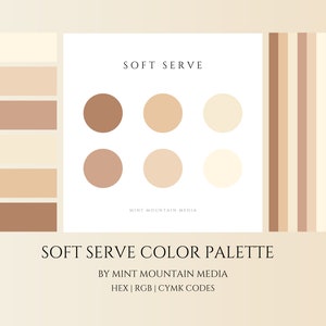 Soft Serve Color Palette | Brand Palette | Small Business Branding | Wedding Colors | Paint Colors | Logo Design | Neutral Colors