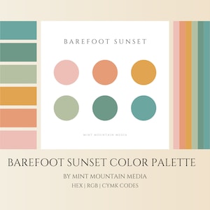 Barefoot Sunset Palette | Brand Palette | Small Business Branding | Wedding Colors | Paint Colors | Logo Design | Summer Colors