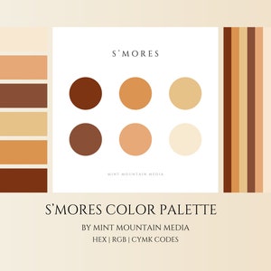 S&#39;mores Color Palette | Brand Palette | Small Business Branding | Wedding Colors | Paint Colors | Logo Design | Neutral Colors | Brown