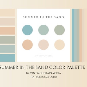 Summer in the Sand Color Palette | Brand Palette | Small Business Branding | Wedding Colors | Paint Colors | Logo Design | Neutral Colors