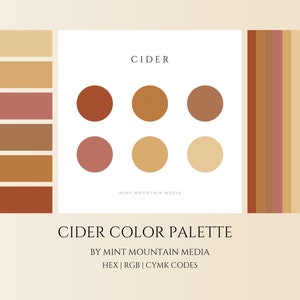 Cider Color Palette | Brand Palette | Small Business Branding | Wedding Colors | Paint Colors | Logo Design | Fall Colors