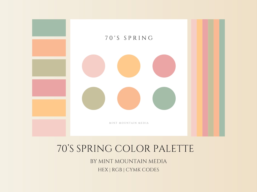 70 s Spring Color Palette Brand Palette Small Business Branding