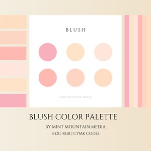 Blush Color Palette | Brand Palette | Small Business Branding | Wedding Colors | Paint Colors | Logo Design | Pink