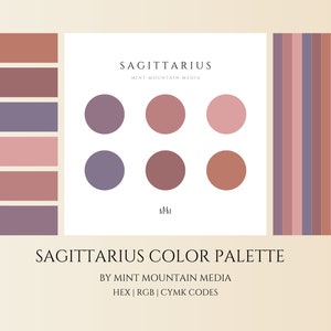 Sagittarius Color Palette | Brand Palette | Small Business Branding | Wedding Colors | Paint Colors | Logo Design | Zodiac