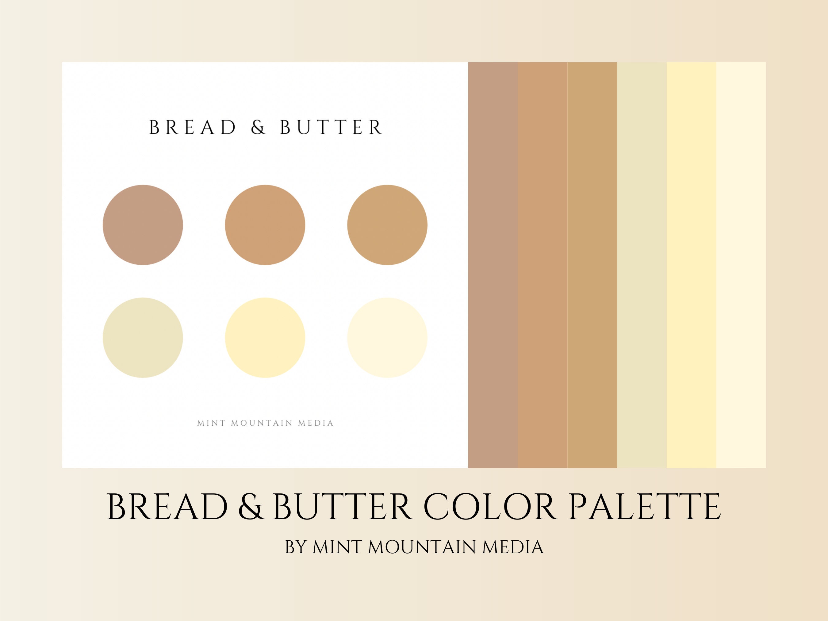Bread & Butter Color Palette Brand Palette Small Business Branding