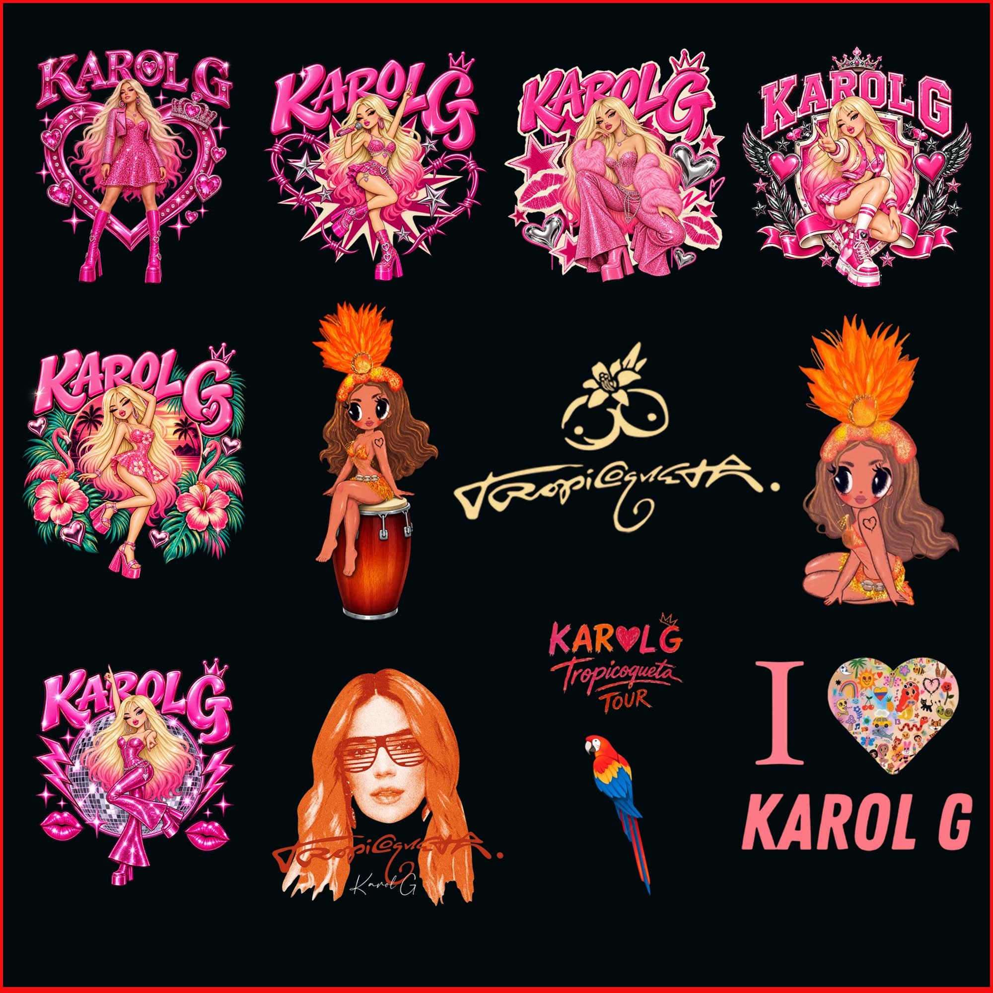 Karol G Portrait - Etsy