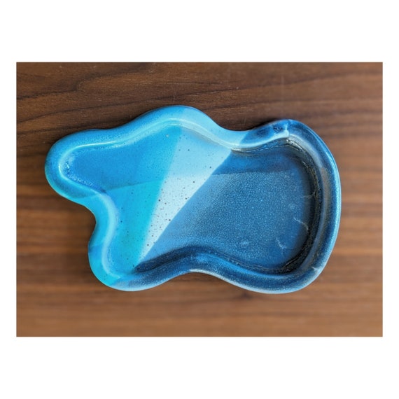 Ceramic Wave Tray B | Cascading Falls Glaze Collection