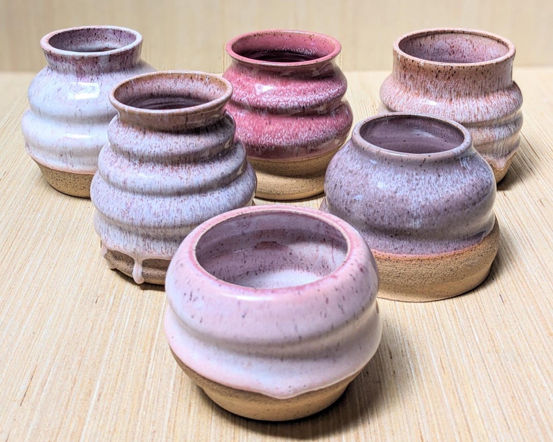 Handmade Bubble Vase: Rose-colored Speckled Buff Clay Pottery, Home ...