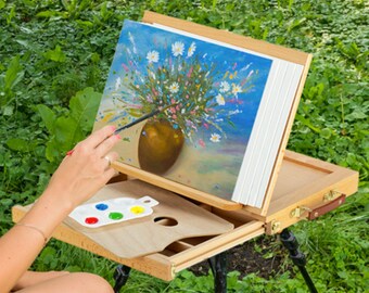 Tabletop Easel, Portable Art Easel for Painting, Portable Drawing Easel, Artist Box Easel, Easel Stand for Painting