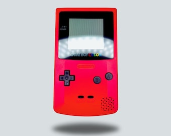 Berry Red GameBoy Color - Authentic Nintendo GBC Handheld Console - Immaculately RESTORED w/ New GLASS Screen Lens!