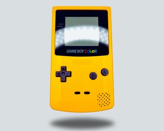 GameBoy Color amarillo diente de león: auténtica consola portátil Nintendo GBC, ¡impecablemente RESTAURADA con nueva lente de pantalla de VIDRIO!