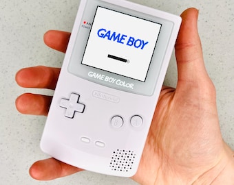 Pure White GameBoy Color — OLED Backlit 2.6" Screen | Modded & Fully Refurbished | Authentic Nintendo GBC