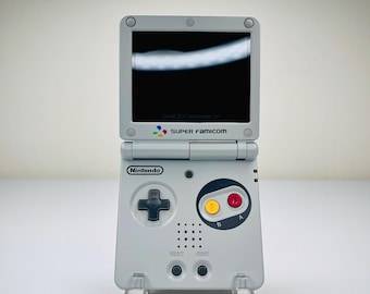 Authentic Nintendo Game Boy Advance SP - Platinum Silver - With