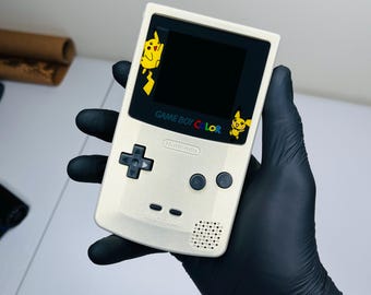 Gold Pokémon Pichu GameBoy Color — IPS Backlit Screen | Modded & Fully Refurbished | Authentic GBC