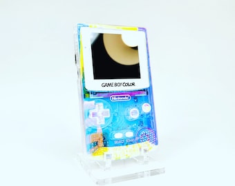 Pearl Aurora Iridescent GameBoy Color — 2.6" OLED Display | Custom Modded | Fully Refurbished Nintendo Console