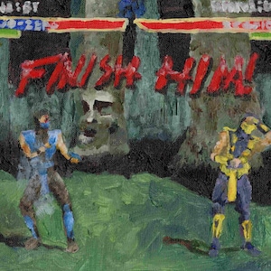 Mortal Kombat &quot;Finish him&quot; oil painting