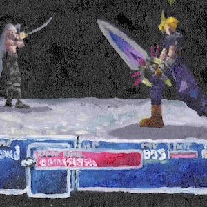 Final Fantasy 7 oil painting