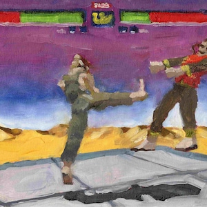 Virtua Fighter oil painting print