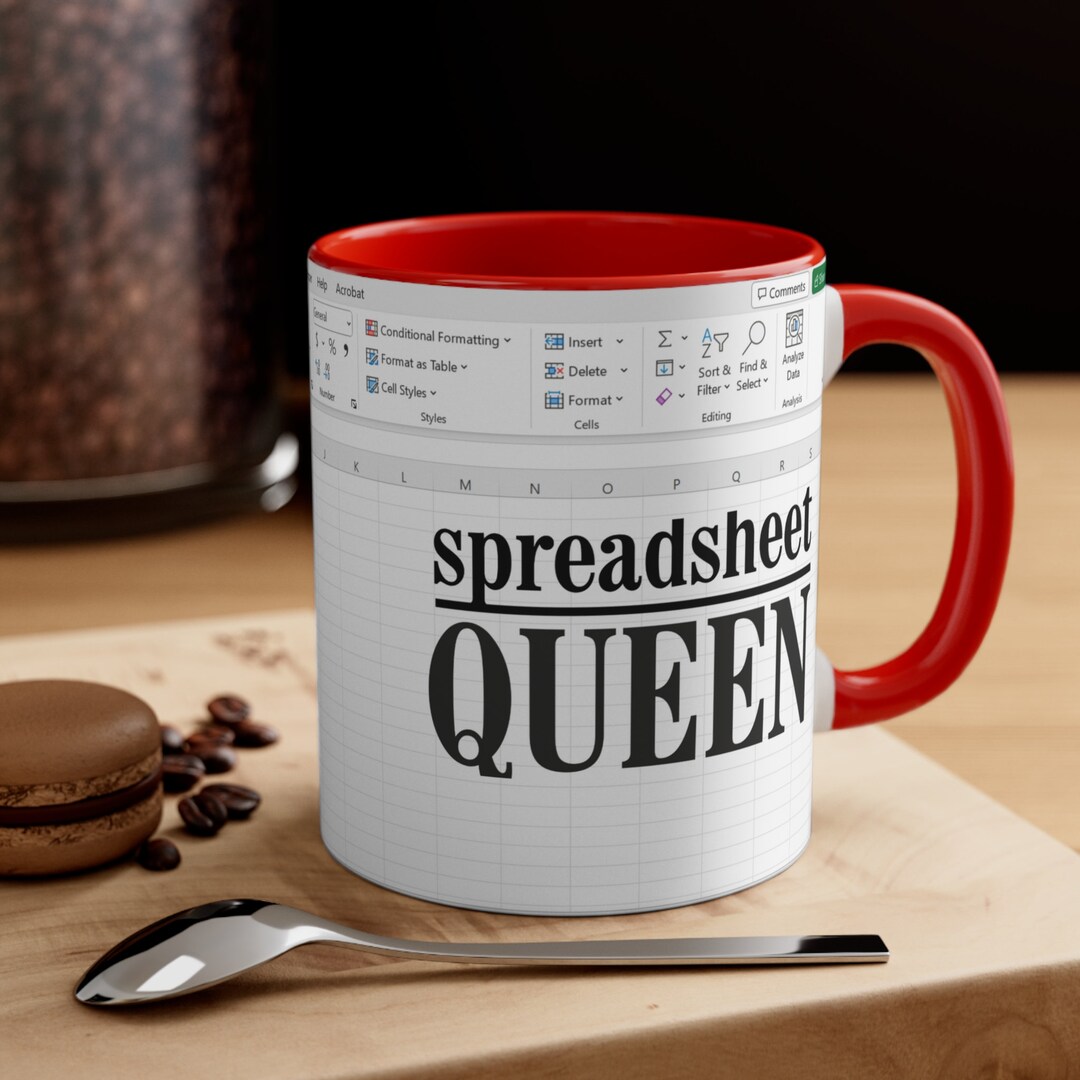 Excel Spreadsheet Queen Spreadsheet Nerd Coworker Gift Etsy