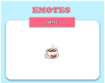 ANIMATED "Coffee" Emote - Emote for Twitch Streamers/ Discord, Youtube/ Coffee, Aesthetic, Animated Emotes for Streaming