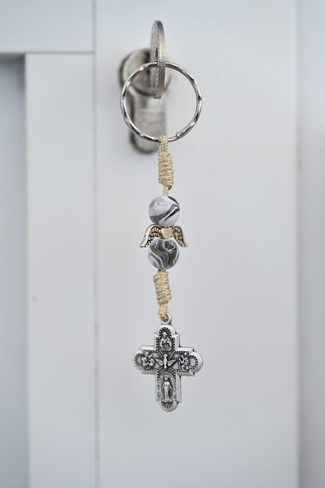 Keychain Spirit Box Keychain With Cross and Holy Spirit - Etsy