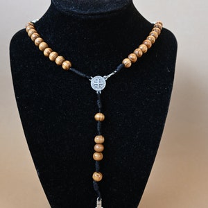 St. Benedict rosary, Olive wood rosary, Wooden rosary, Catholic rosary for men and women