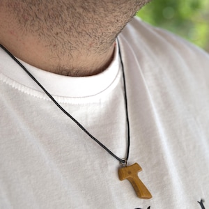 Necklace with Tau cross, Tau cross or cross of Saint Francis