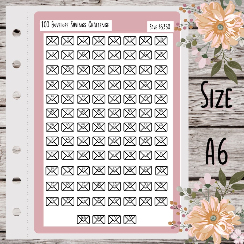 100 envelope savings challenge printable 100 envelope saving challenge