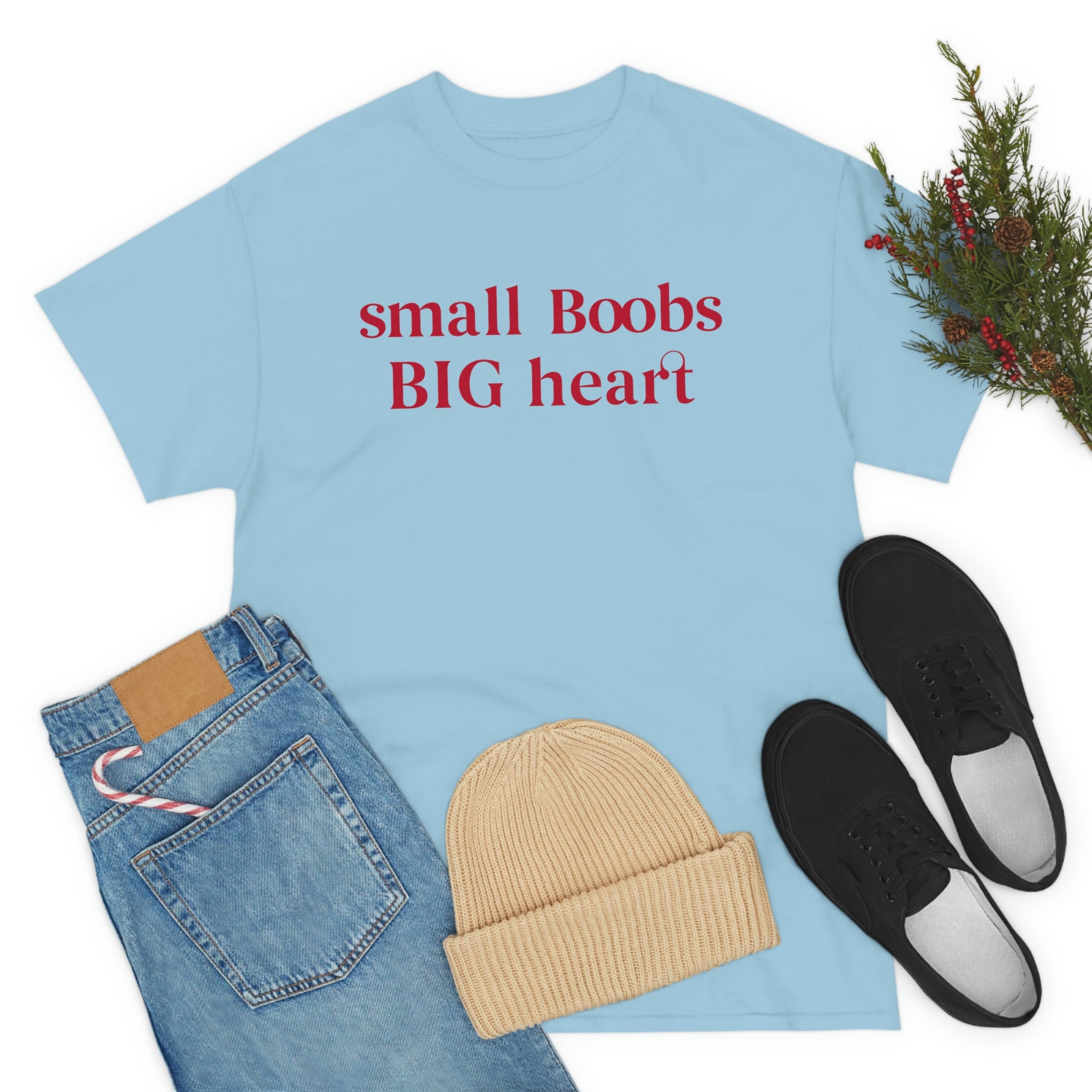 Small Boobs Big Heart T-shirt, Funny Meme Tee 