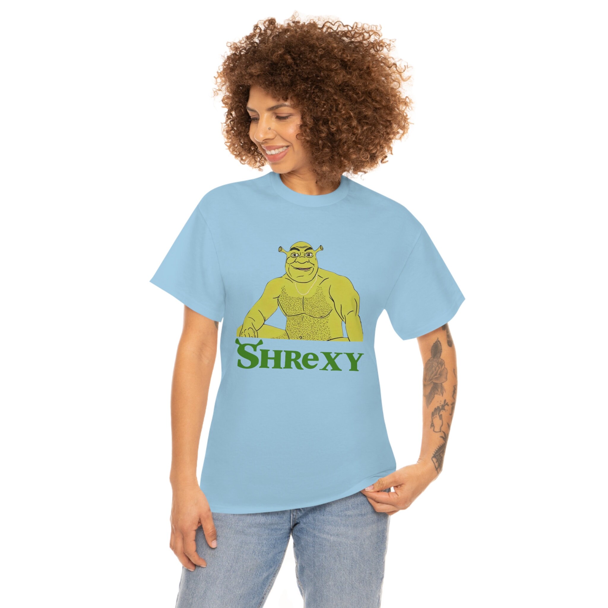 Gift Idea Sexy Shrek Shrek Meme Face Shrek Wazowski Gifts For Her Funny Tee  T-Shirts sold by Santanamarco, SKU 42658855