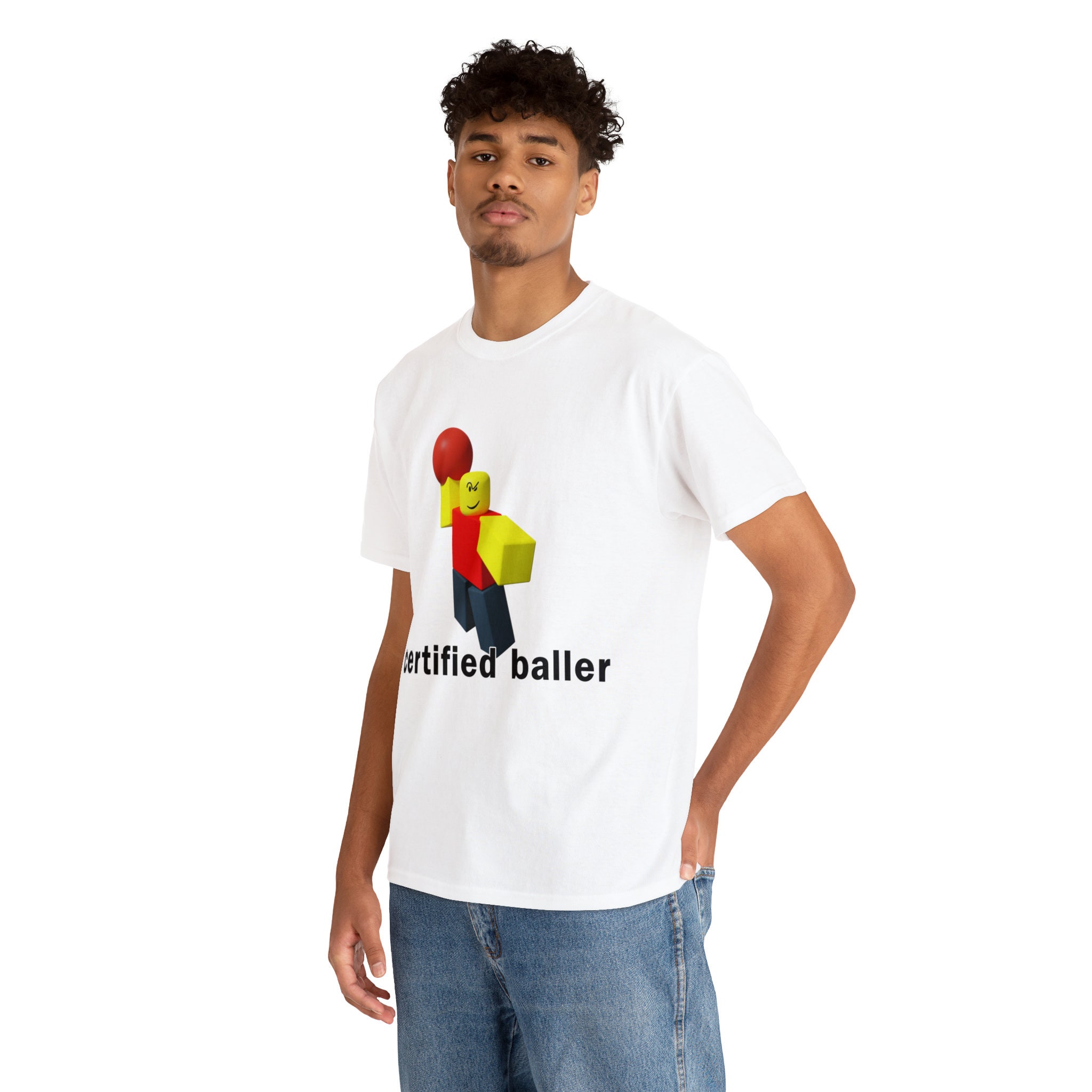 Funny Meme T-shirt Robloxian Certified Baller Tshirt Roblox 