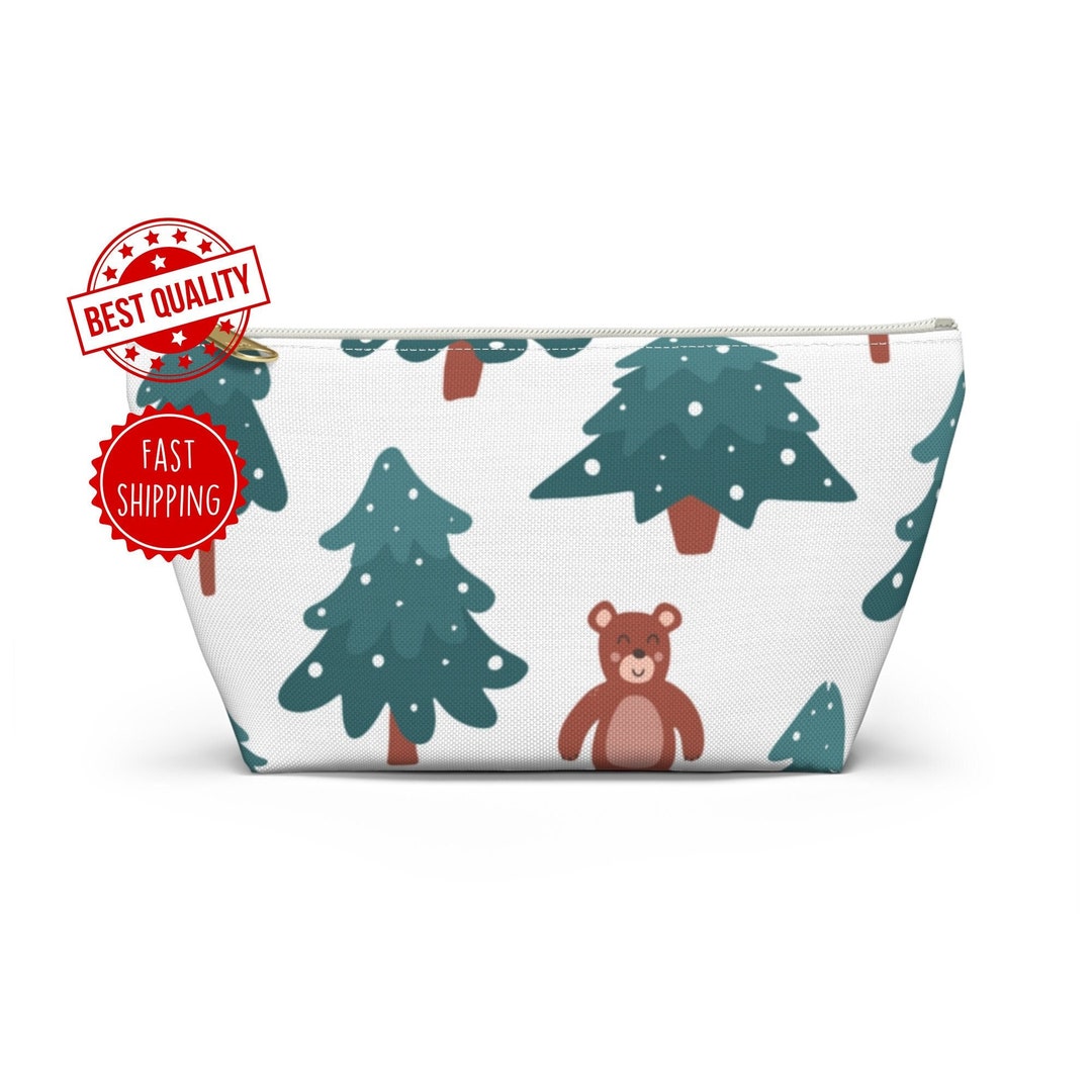 Christmas Pouch Santa Christmas Makeup Bag Holiday Gifts for Etsy
