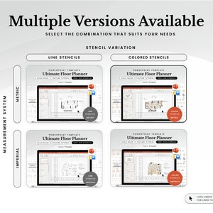Ultimate Floor Planner Metric Color Design House Apartment Floor Plan Interior Layout with 300 Furniture Stencils in PowerPoint Easy image 9