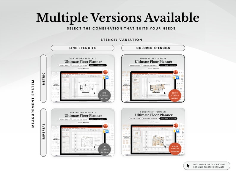 Ultimate Floor Planner Metric Color Design House Apartment Floor Plan Interior Layout with 300 Furniture Stencils in PowerPoint Easy image 9