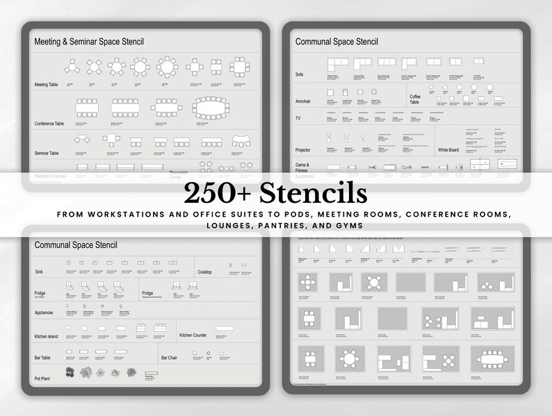 250 Stencils Meeting Seminar Space Communal Space Lounge Pantry Gym