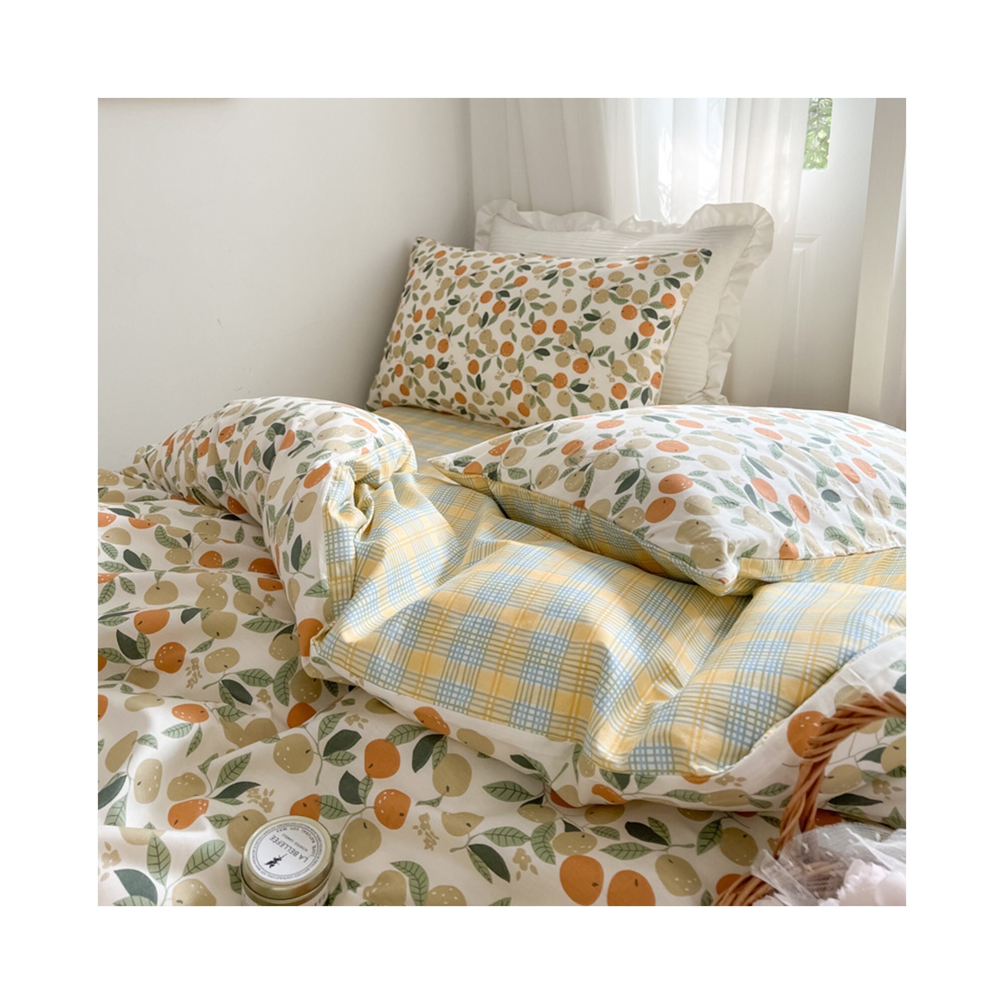Cottagecore Bedding Setcute Orange 