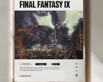 Final Fantasy IX (2000) - Video Game Posters - Living Room Wall Art - Man Cave Art - Movie Lover Gift