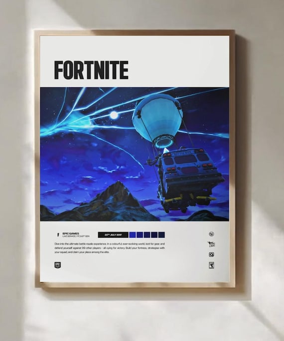 Fortnite (2017) - Video Game Posters - Living Room Wall Art - Man Cave Art - Movie Lover Gift