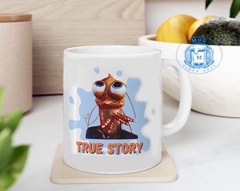 Shark Tale Shrimp True Story monologue Mug - Funny Mug - Gifts for Her - Humor